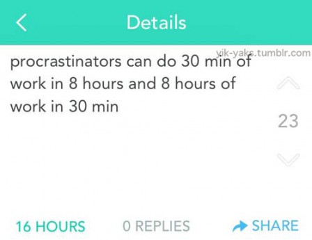 Procrastinators