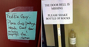 10 Ridiculous Notes Left For The Delivery Person