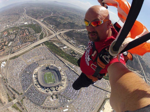 Parachuting Into Qualcomm Stadium